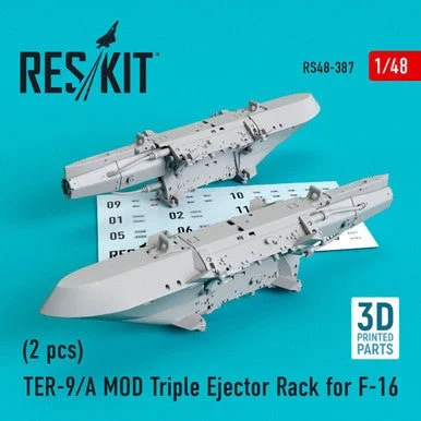 1/48 Reskit TER-9/A MOD Triple Ejector Rack for F-16 (2 pcs) (3D Printing)