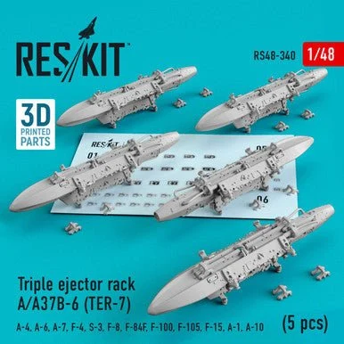 1/48 Reskit Triple ejector rack A/A37B-6 (TER-7) (5 pcs)