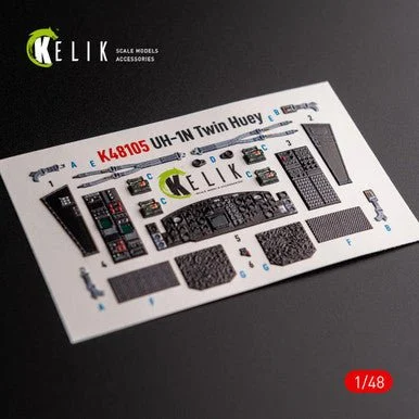 1/48 Reskit UH-1N Twin Huey - interior 3D decals for Zimi Model/KittyHawk kit