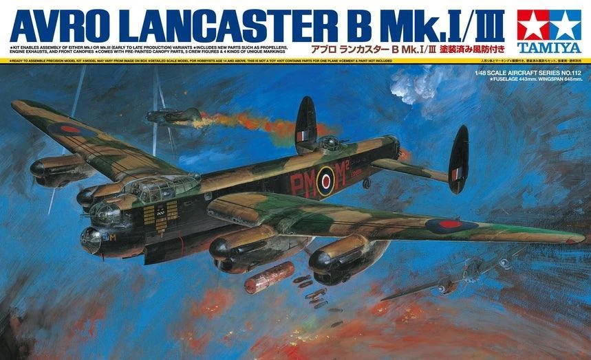 1/48 Tamiya Avro Lancaster B Mk. I/III 61112