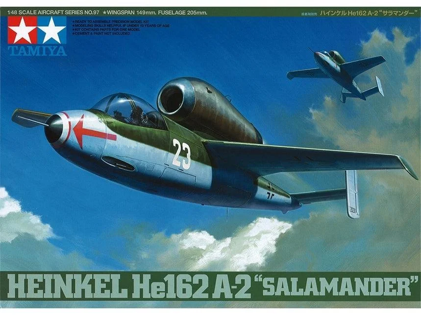 1/48 Tamiya German Heinkel He 162 A-2 "Salamander" 61097
