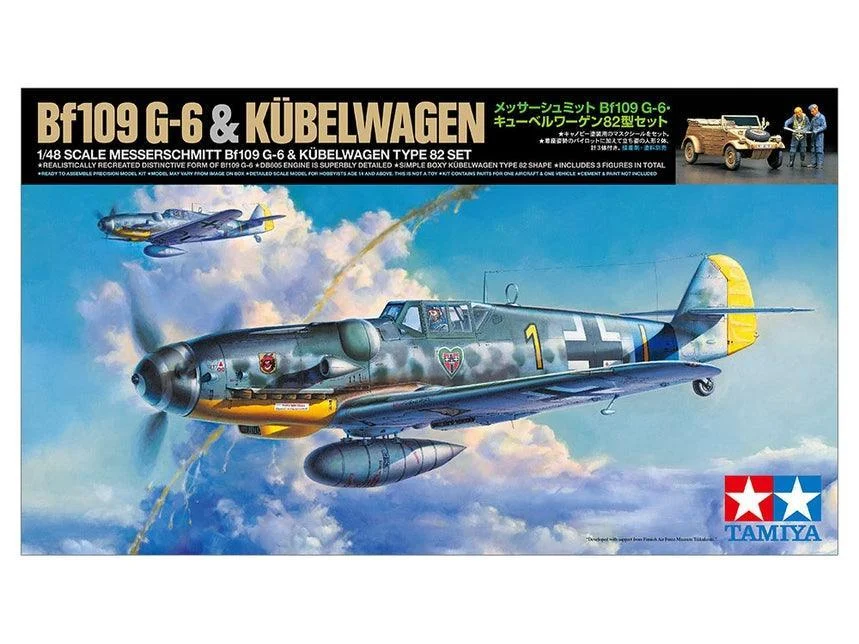 1/48 Tamiya MESSERSCHMITT BF109 G-6 W/Kubelwagen Type 82 25204