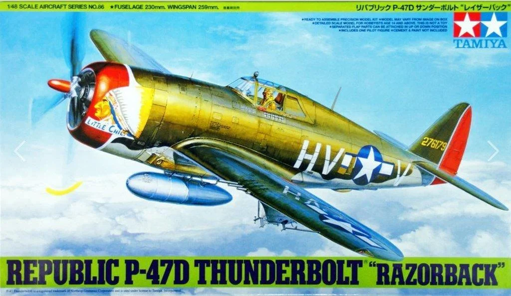 1/48 Tamiya Republic P-47D Thunderbolt "Razorback" 61086