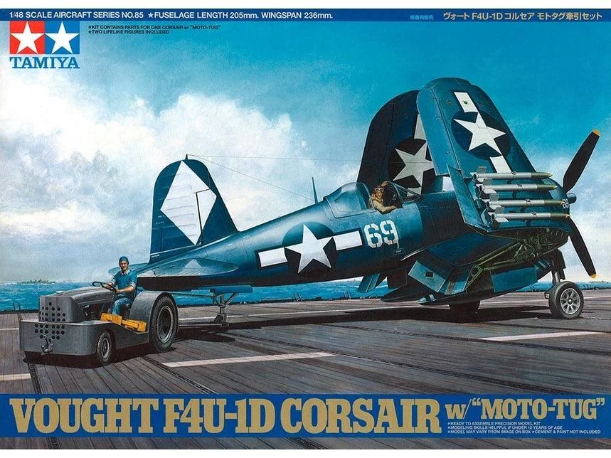 1/48 Tamiya Vought F4U-1D Corsair with "Moto-Tug" 61085