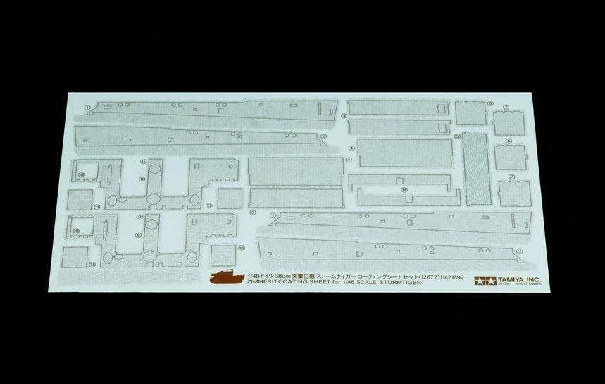 1/48 Tamiya Zimmerit Coating Sheet - Sturmtiger 12672