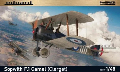 1/48 WWI Sopwith F1 Camel (Clerget) British BiPlane Fighter (Profi-Pack Plastic Kit)