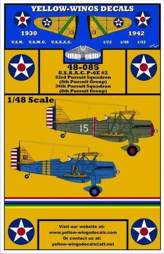 1/48 Yellow Wings Decals USMC Curtiss P-6E Part-2