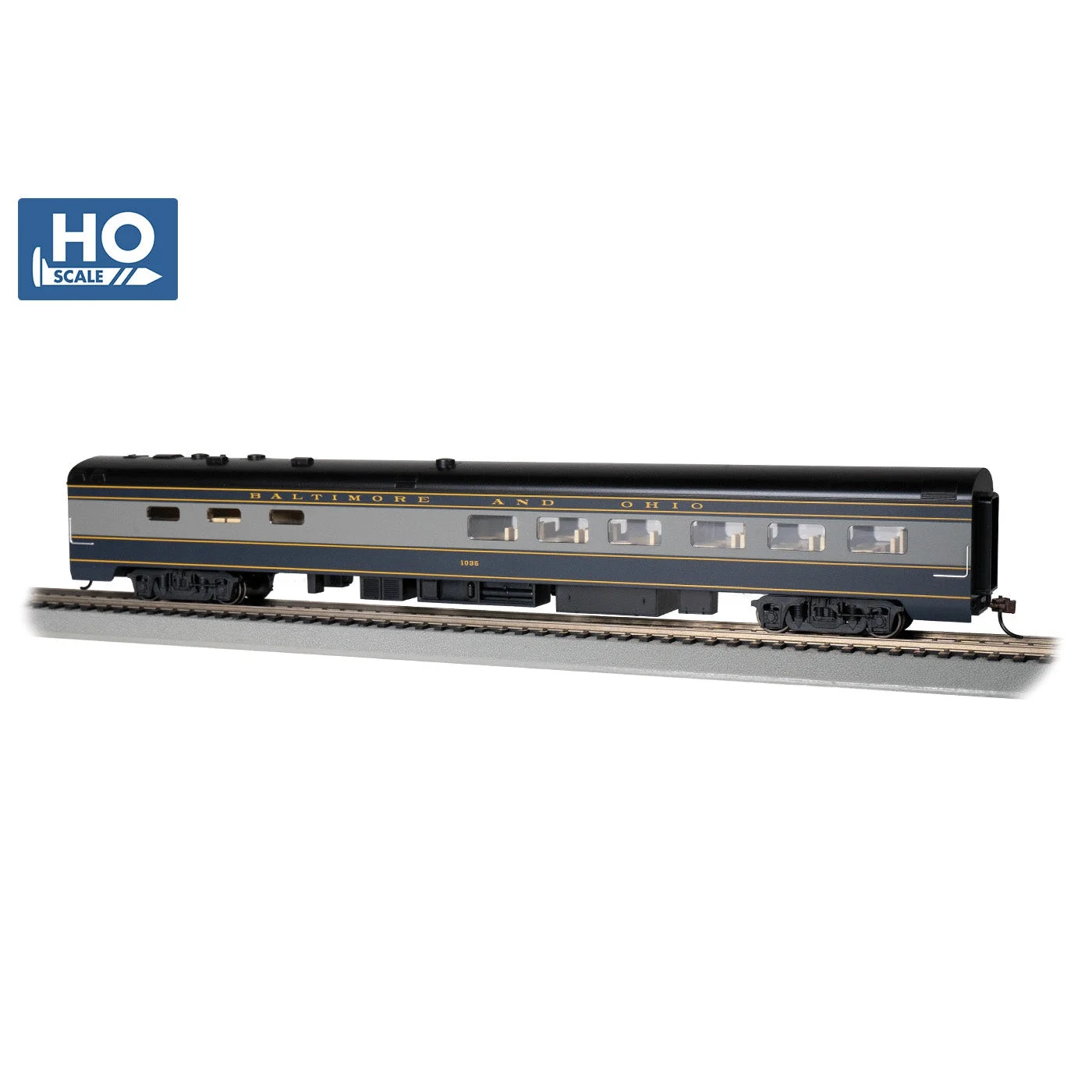 Bachmann HO Scale 85' Smooth Side Dining Car B&O - BAC14801