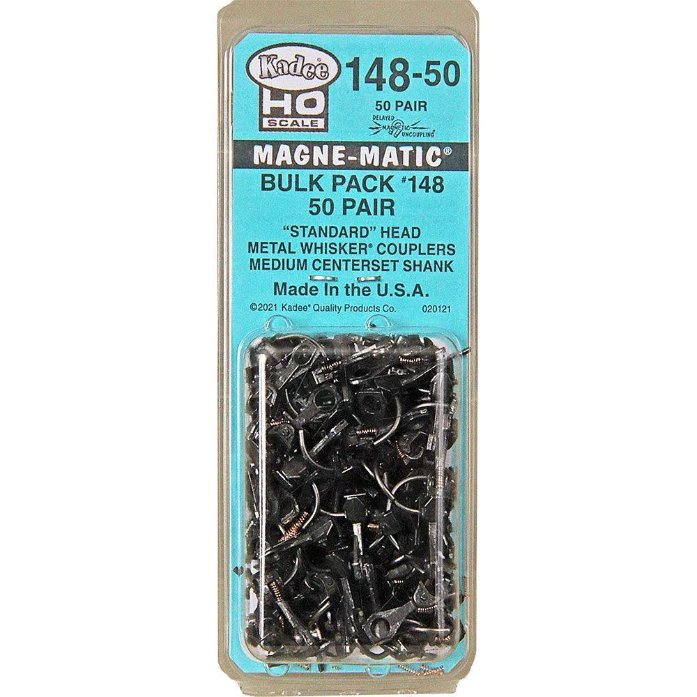 HO Scale Kadee #148 Bulk Pack Whisker® Metal Couplers