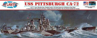 1/490 Atlantis Models USS Pittsburgh CA-72 Heavy Cruiser Plastic Model Kit