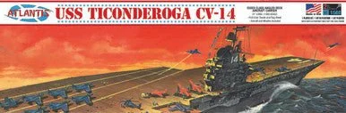 1/500 Atlantis Models USS Ticonderoga CV-14 Aircraft Carrier Plastic Model Kit