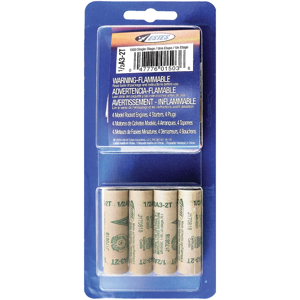 Estes 1/2A3-2T Engines/4pk