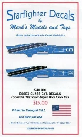 1/540 Starfighter Decals - USS Hornet CVS Essex Class