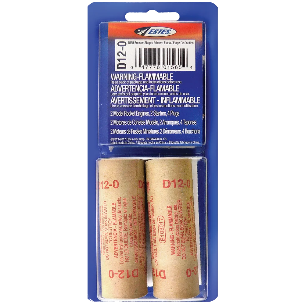 Estes D12-0 Engines/2pk