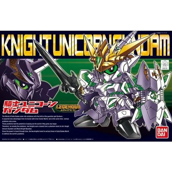 Bandai #385 Knight Unicorn Gundam Model Kit - Bandai Namco