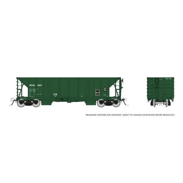 HO Rapido NSC Ballast Car: BC Rail Early: Single Car #2 - Rapido Trains