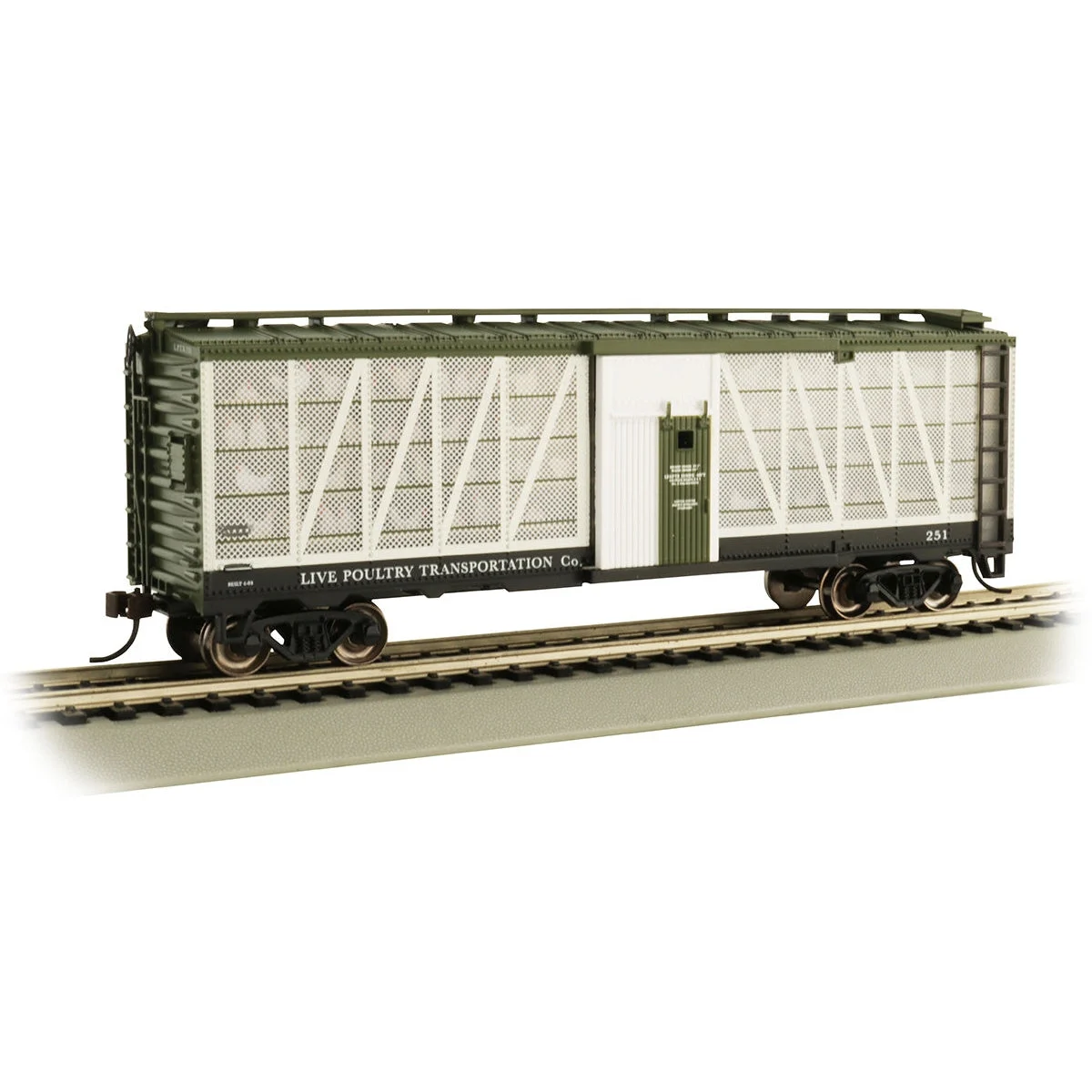 Bachmann HO Scale Poultry Transport Car Live Poultry Transportation #251 - BAC15902