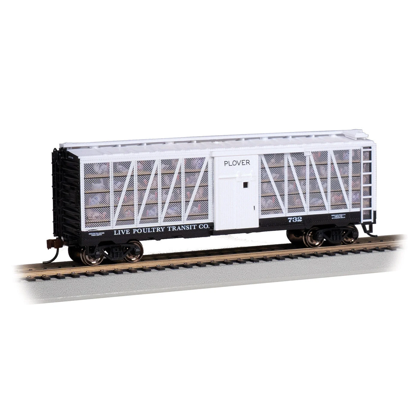 Bachmann HO Scale Poultry Transport Car Live Poultry Transit #732/Turkeys - BAC15906