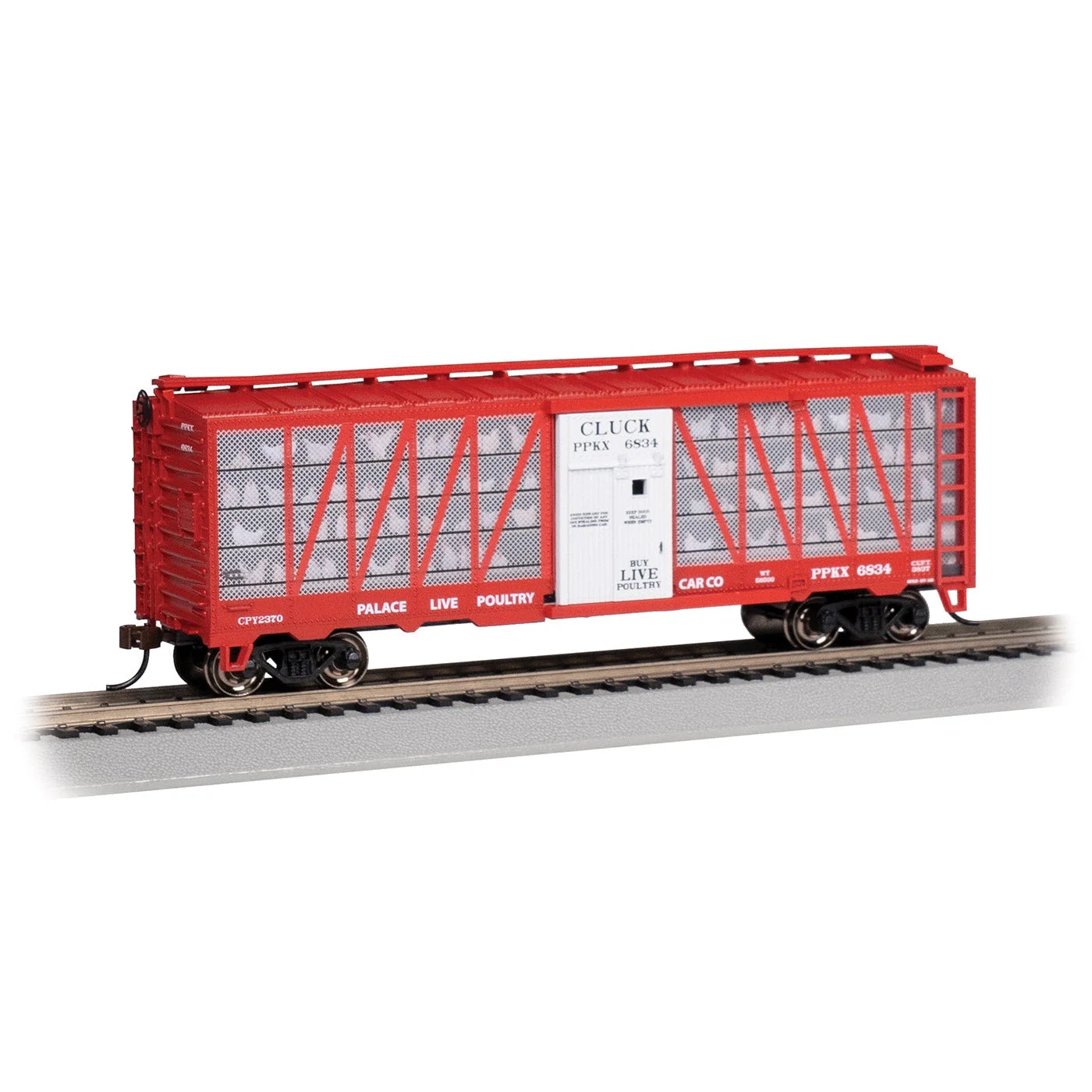 Bachmann HO Scale Poultry Transport Car Palace Live Poultry #6834/Chickens - BAC15907
