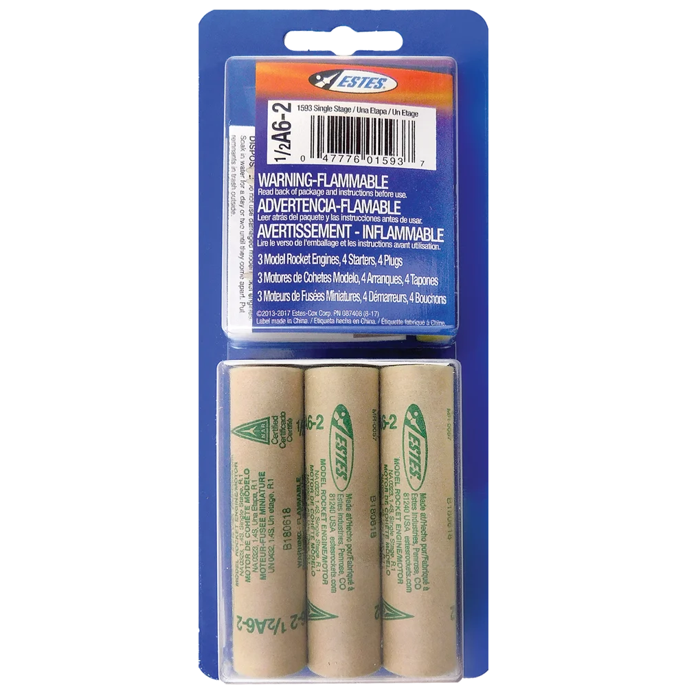 Estes 1/2A6-2 Engines 3 Pack