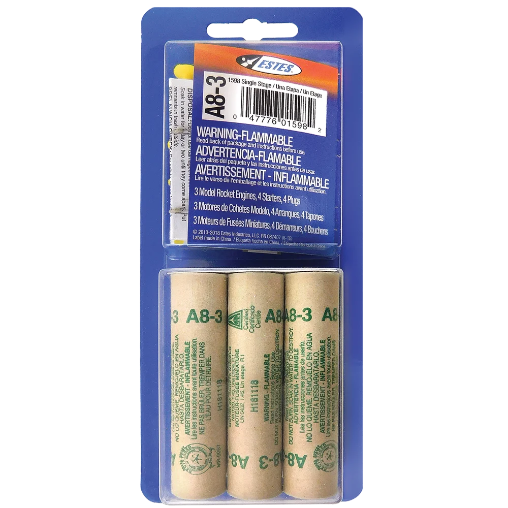 Estes A8-3 Engines/3pk