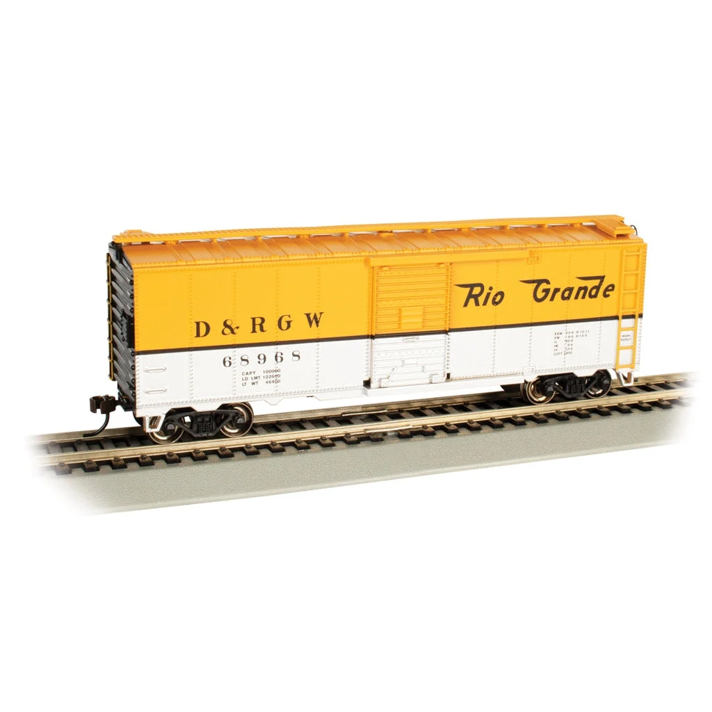 Bachmann HO Scale 40' PS-1 Boxcar D&RGW #68968yel&sil - BAC16006