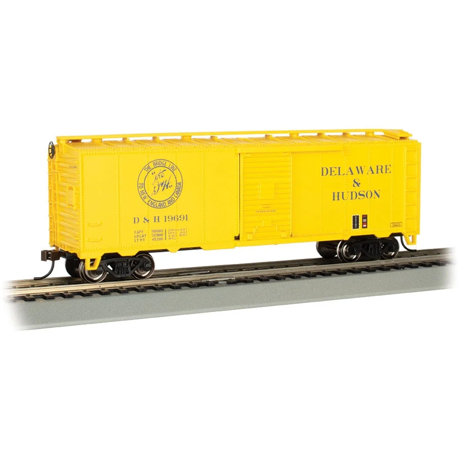 Bachmann HO Scale 40' PS-1 Boxcar D&H #19691/yel - BAC16009