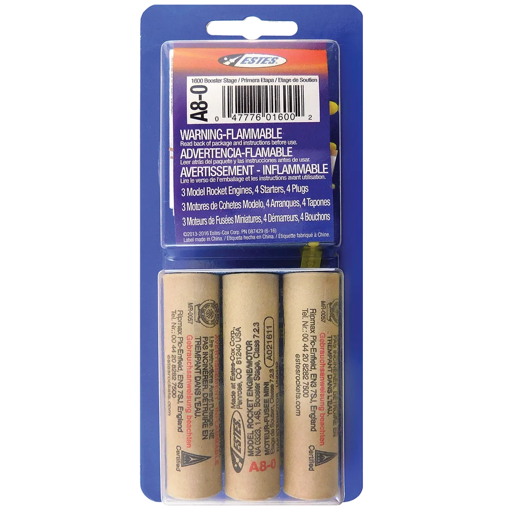 Estes A8-0 Engines/3pk