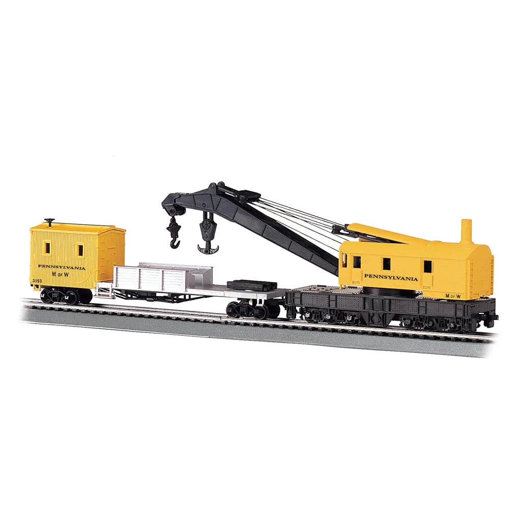 Bachmann HO Scale 250t Crane & Boom Car PRR - BAC16114