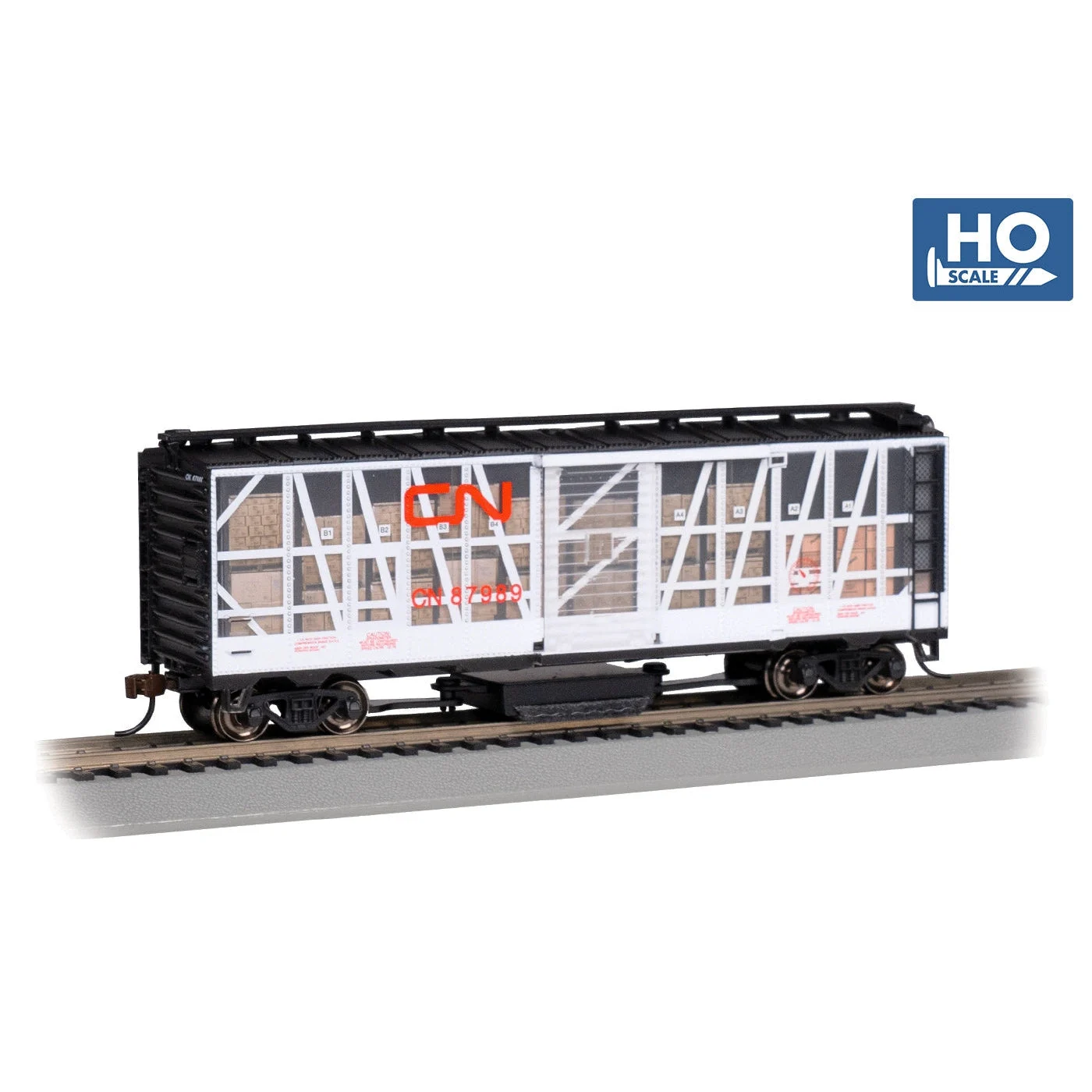Bachmann HO Scale Track Cleaning 40' Boxcar CN #87989 - Impact Car - BAC16323