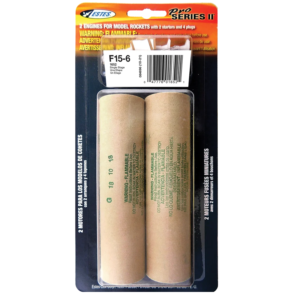 Estes F15-6 29mm Engines/2pk