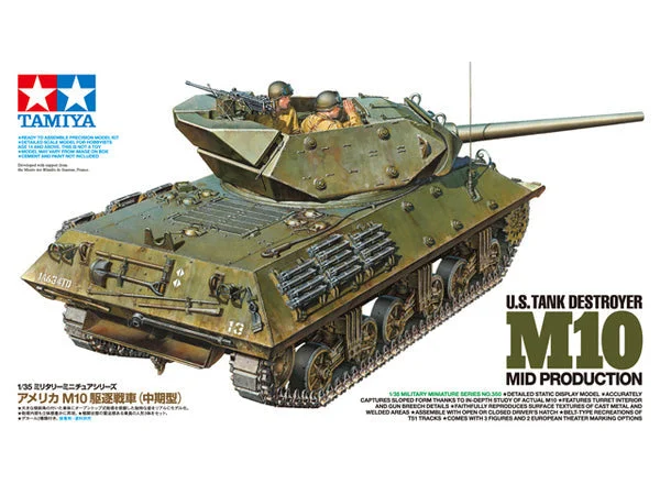 Tamiya 1/35 Us Tank Destroyer M10 Mid Prod - 35350