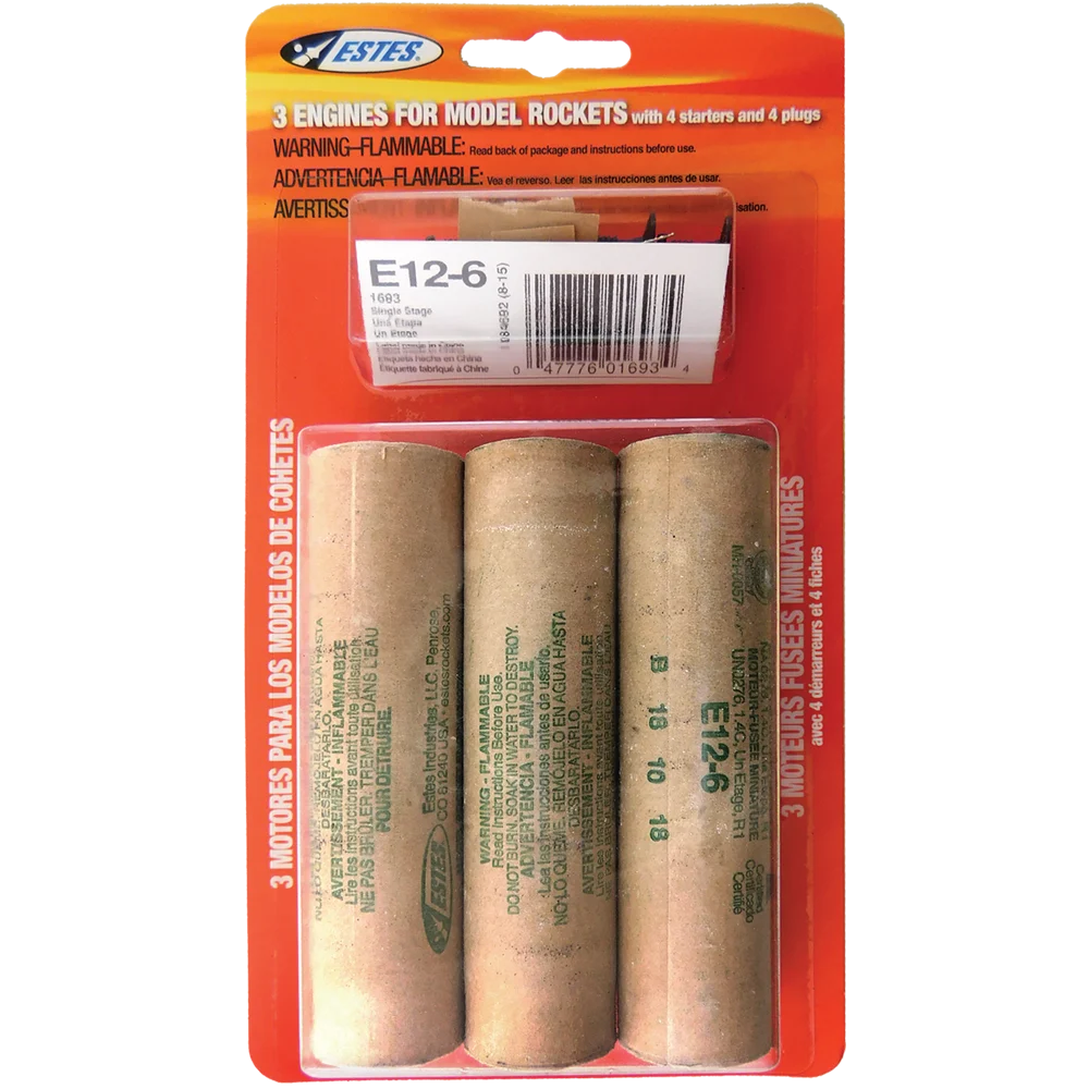 Estes E12-6 Engines/3pk