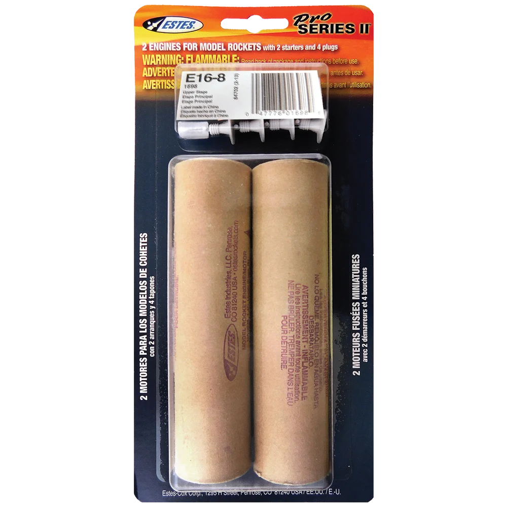 Estes E16-8 29mm Engines/2pk