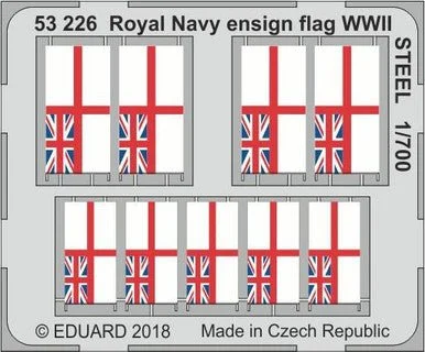 1/700 Eduard WWII Royal Navy Ensign Flag Steel (Pre-Painted)