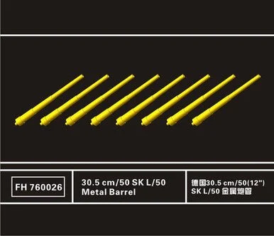 1/700 Flyhawk 12/50 Metal Gun Barrels (x8) - Flyhawk Models