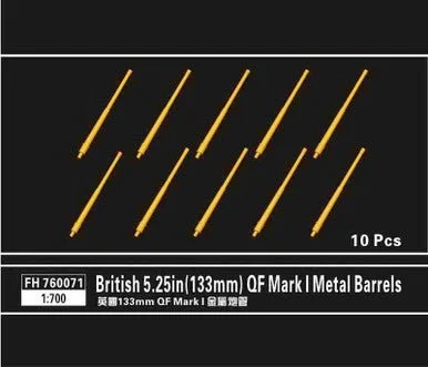 1/700 Flyhawk British 5.25in(133mm) QF Mark I Metal Gun Barrels - Flyhawk Models