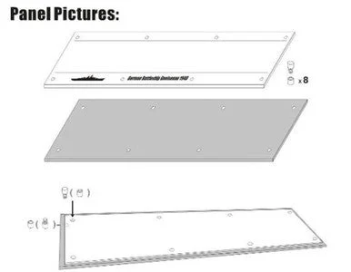 1/700 Flyhawk German Battleship Gneisenau 1940 Display Base(For Flyhawk FH1149) - Flyhawk Models