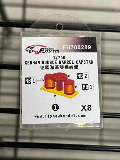 1/700 Flyhawk German Double Barrel Capstan (x8) - Flyhawk Models