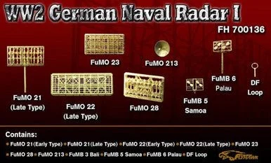 1/700 Flyhawk Photo Etch WWII German Naval Radar I - Flyhawk Models
