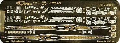 1/700 Flyhawk Photo Etch WWII German Sub U-Boat Type VII B (For Hobby Boss)
