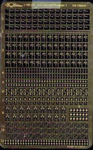 1/700 Flyhawk Photo Etch WWII IJN AA Weapon I (w/1 fret)New - Flyhawk Models