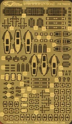 1/700 Flyhawk Photo Etch WWII IJN Boat (For Fujimi) - Flyhawk Models