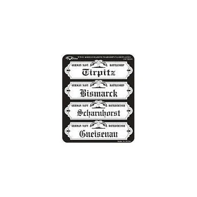 1/700 Flyhawk Photo Etch WWII Kriegmarine Warships Nameplates I (w/1 fret) - Flyhawk Models
