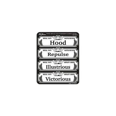 1/700 Flyhawk Photo Etch WWII Royal Navy Warships Nameplates II (w/1 fret) - Flyhawk Models