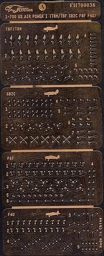1/700 Flyhawk Photo Etch WWII US Air Power I (TBM/TBF SB2C F6) - Flyhawk Models