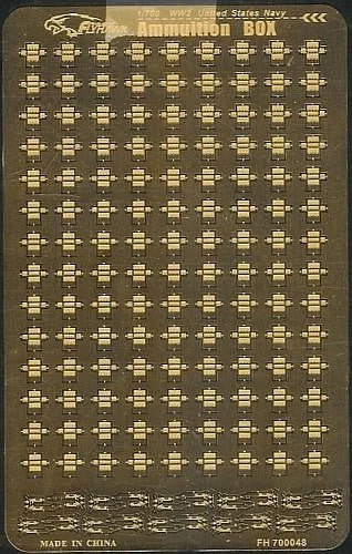 1/700 Flyhawk Photo Etch WWII USN Ammuition Box (w/1 fret) - Flyhawk Models