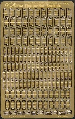 1/700 Flyhawk Photo Etch WWII USN Floater Net Baskets (w/1 fret) - Flyhawk Models