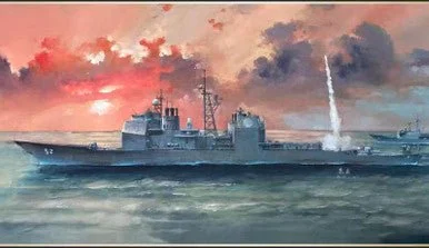1/700 Flyhawk USS Bunker Hill CG-52 1991 Deluxe Kit