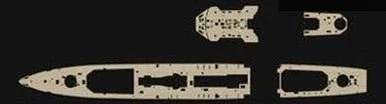 1/700 Flyhawk Wood Deck for Light Cruiser Aurora 1945 - Flyhawk Models